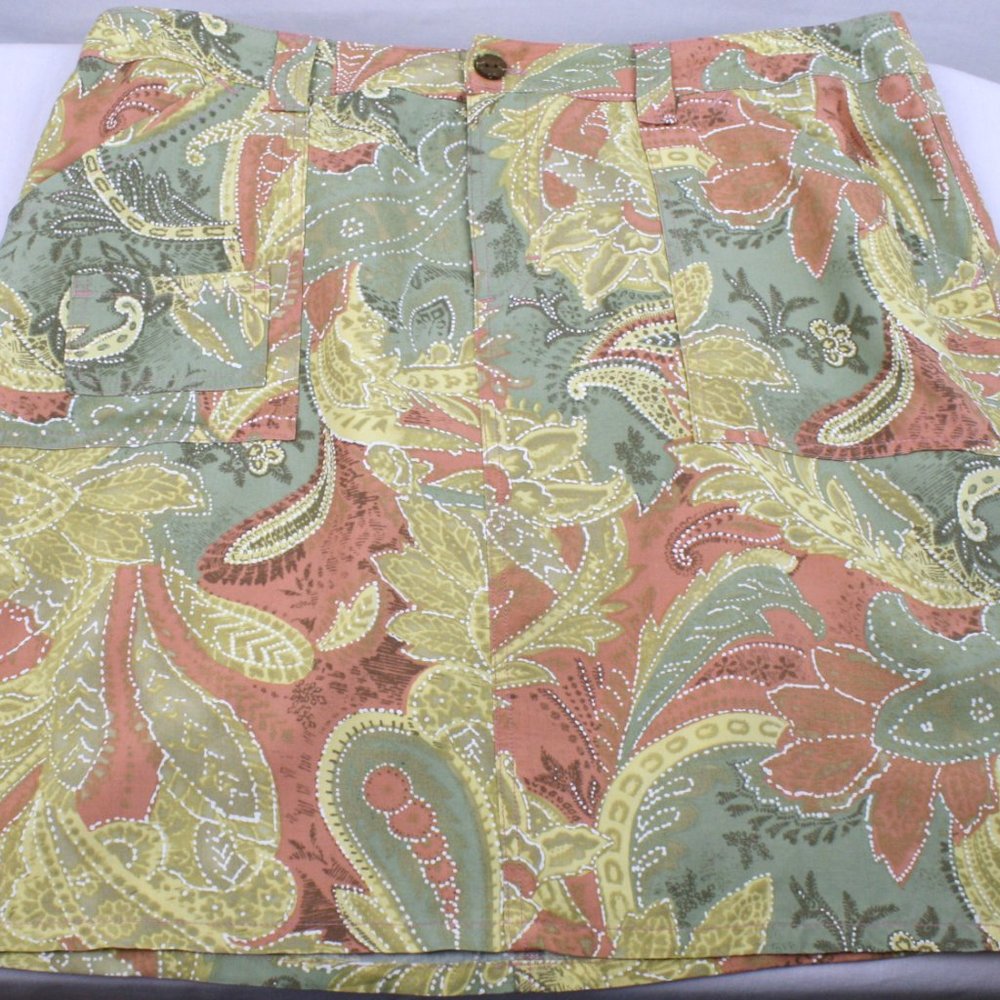 Kahala Women's Mini Skirt Paisley Size 8 - Picture 3 of 7